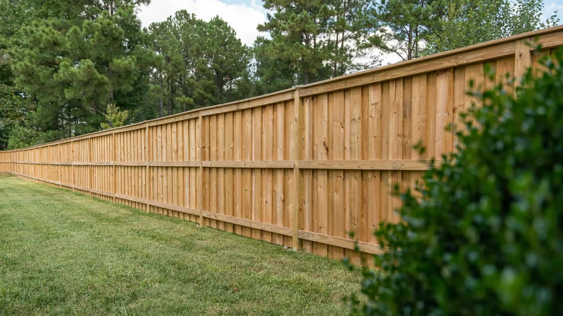 wooden perimeter fence