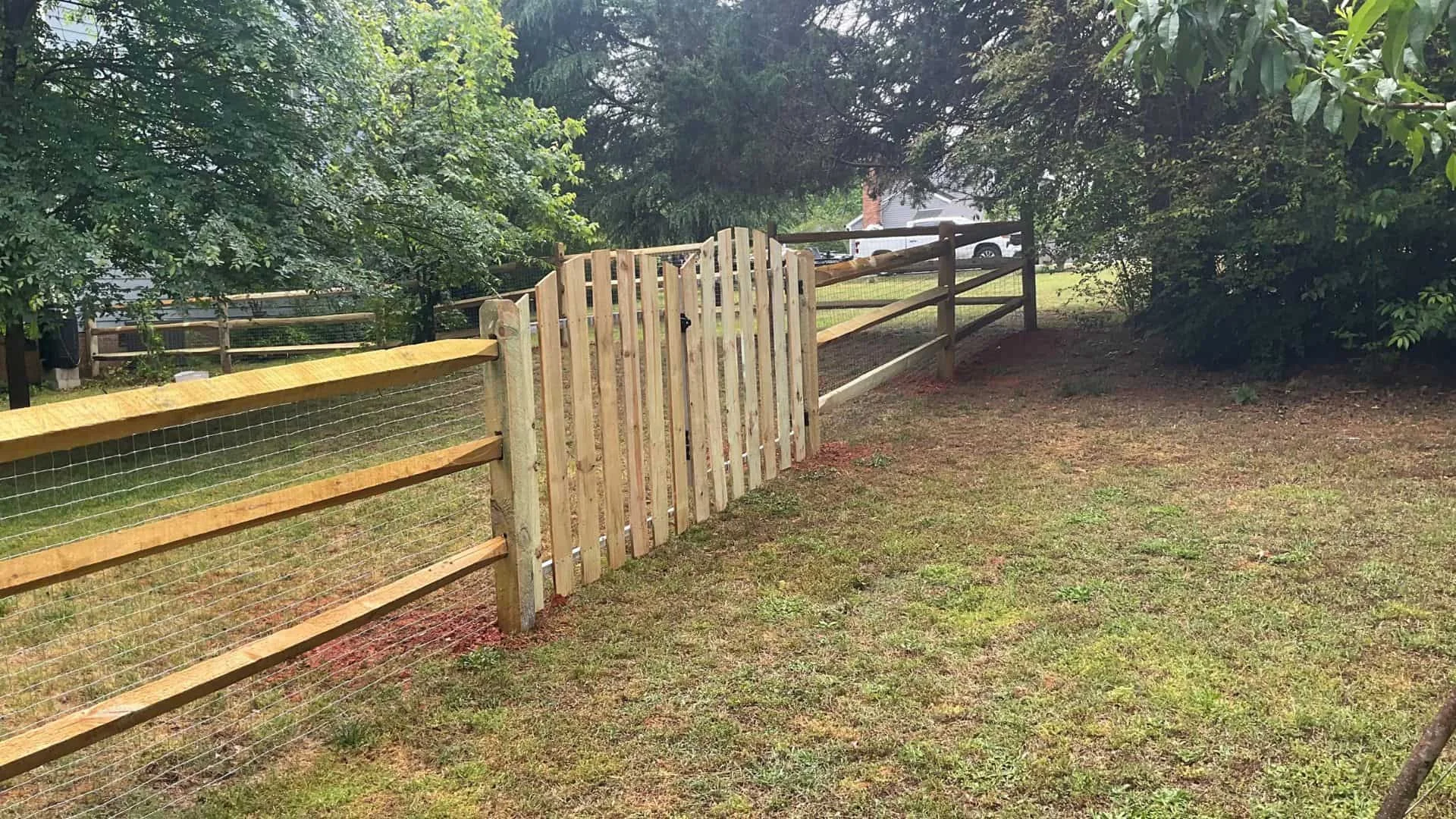 rustic split rail fence